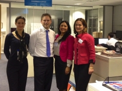 Dr Daisy visiting Conservative Party HQ