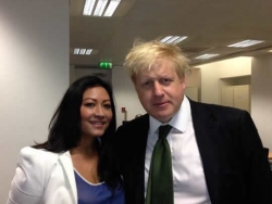 Dr Daisy with British Prime Minister Boris Johnson