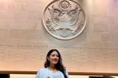 Dr Daisy at the US Embassy discussing healthcare and wellbeing